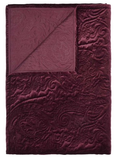 Sprei rood, bordeaux, burgundy, Essenza, groot beddesprei kopen